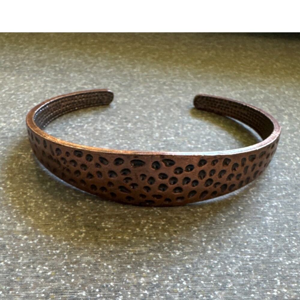 Copper Stamped 2 1/2" Cuff Bracelet